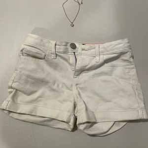 white jean shorts